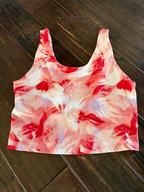 Women’s GAIAM Red Floral Print Crop Tank Top